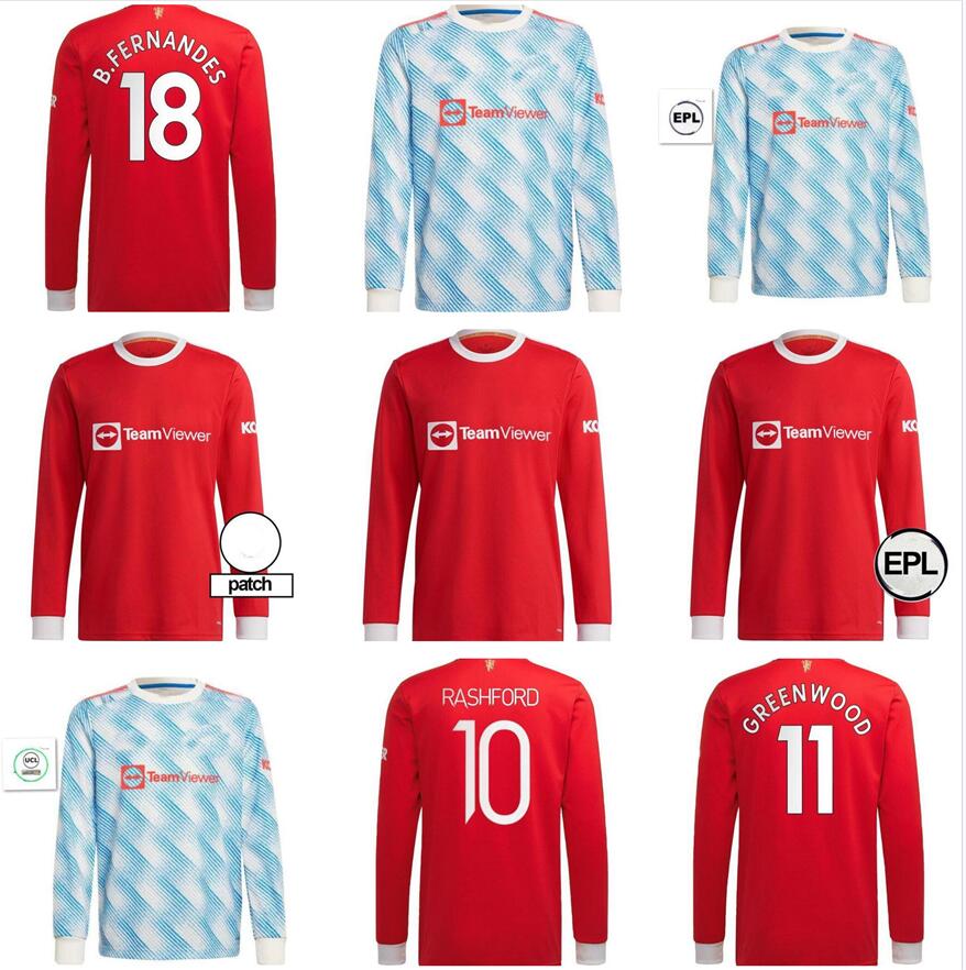 21/22 manchester Long Sleeve United POGBA soccer jerseys 2021 MARTIAL LUKAKU RASHFORD Maillots De Foot Jersey B.FERNANDES GREENWOOD LINGARD Football Uniform, Home long sleeve+patch
21/22 manchester Long Sleeve United POGBA soccer jerseys 2021 MARTIAL LUKAKU RASHFORD Maillots De Foot Jersey B.FERNANDES GREENWOOD LINGARD Football Uniform, Home long sleeve+patch