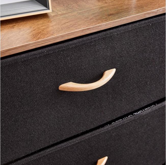 2022 Boxes 4 Drawer Storage Tower Fabric Dresser Cabinet Organizer Easy Pull Bins with Steel Frame Wood Top Closet for Entryway Hallway Bedroom