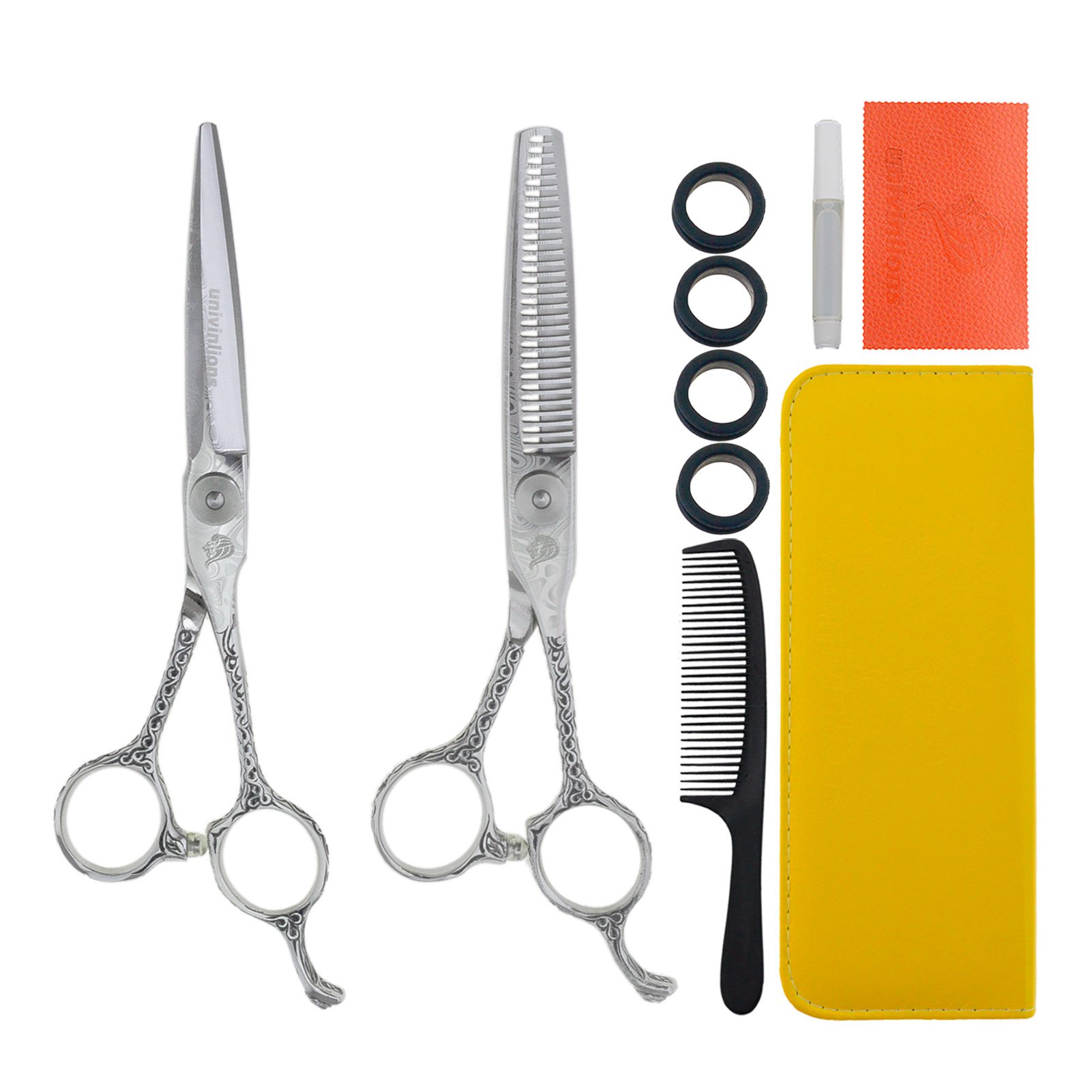 Univinlions 6.0 inch Professional Hairdressing Scissors Kit Barber Shears Janpanese Steel Scissors Barbearia Acessorios Hair Scissors Salon Hair Clippers
Univinlions 6.0 inch Professional Hairdressing Scissors Kit Barber Shears Janpanese Steel Scissors Barbearia Acessorios Hair Scissors Salon Hair Clippers