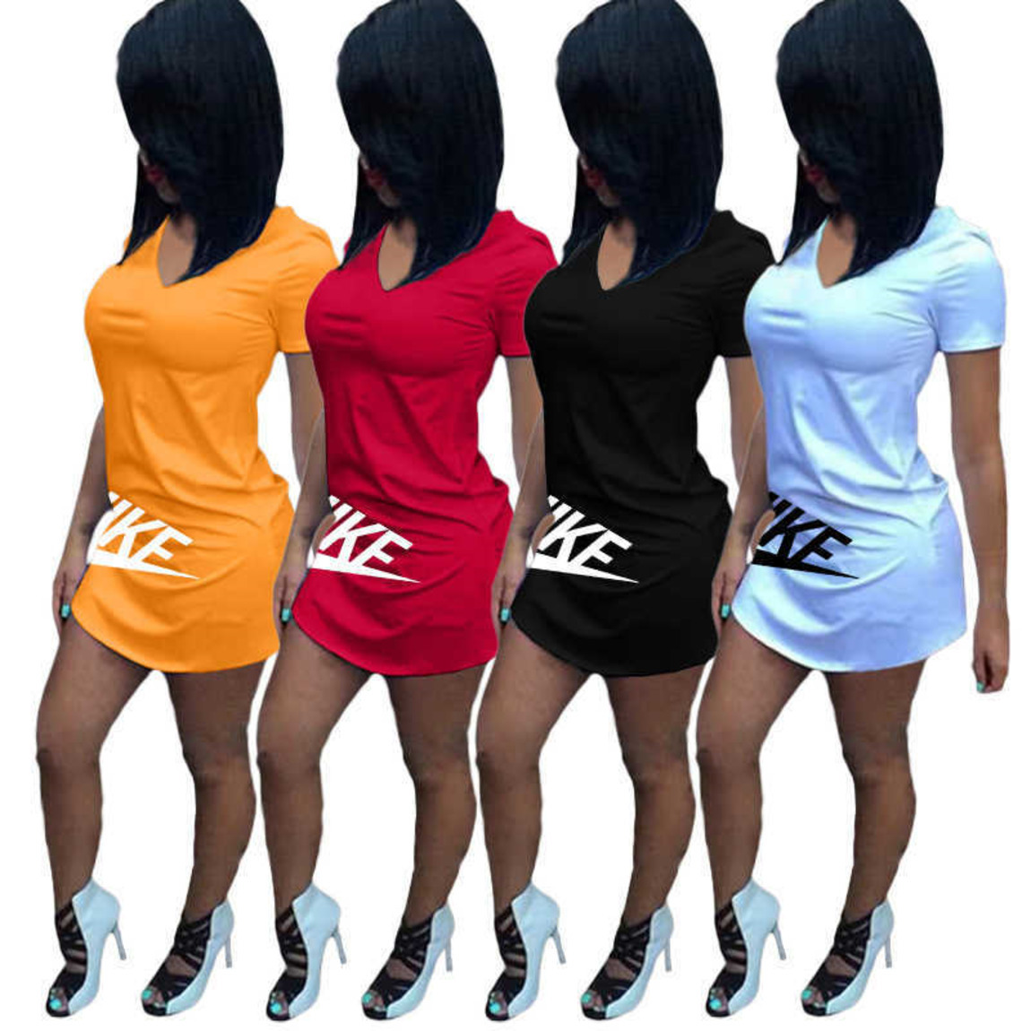 Women Designers Clothes 2022 women' V-neck printed women' fashion dress Tops clothes for women, Orange
Women Designers Clothes 2022 women' V-neck printed women' fashion dress Tops clothes for women, Orange