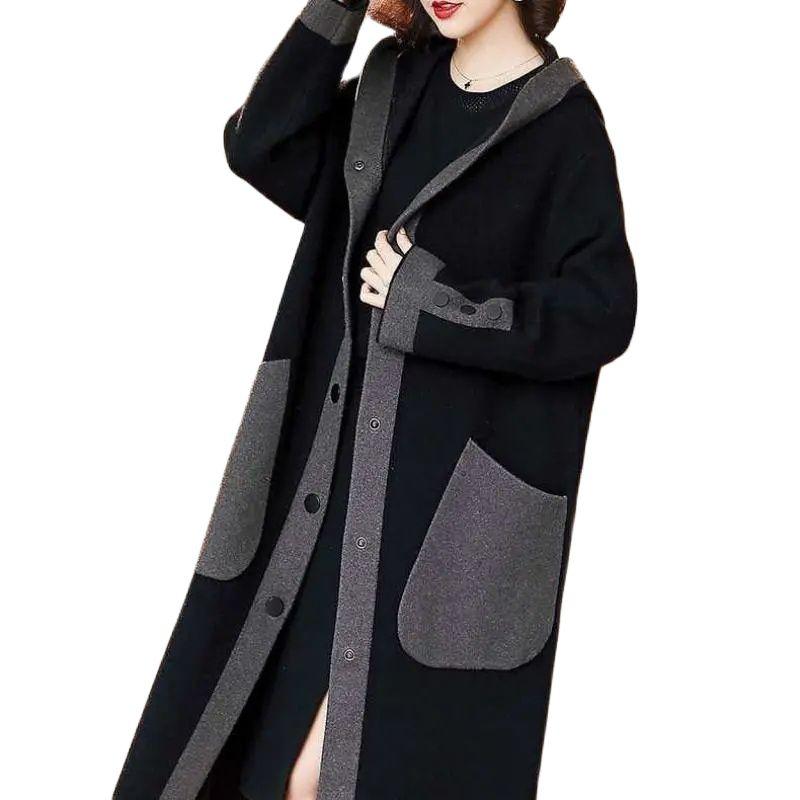 Women's Wool & Blends Woolen Coat Long 2021Autumn Winter Jacket High-End Large Size Loose Overcoat Female Hooded Thick Outwear Ladies, Black
Women's Wool & Blends Woolen Coat Long 2021Autumn Winter Jacket High-End Large Size Loose Overcoat Female Hooded Thick Outwear Ladies, Black