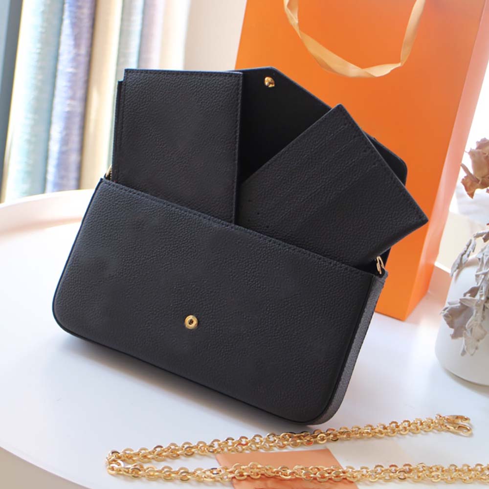 Fashion lady 3-piece woman handbag dinner bags shoulder package wholesale chain multi-bag accessories messenger bag with box 61276, Black flower
Fashion lady 3-piece woman handbag dinner bags shoulder package wholesale chain multi-bag accessories messenger bag with box 61276, Black flower