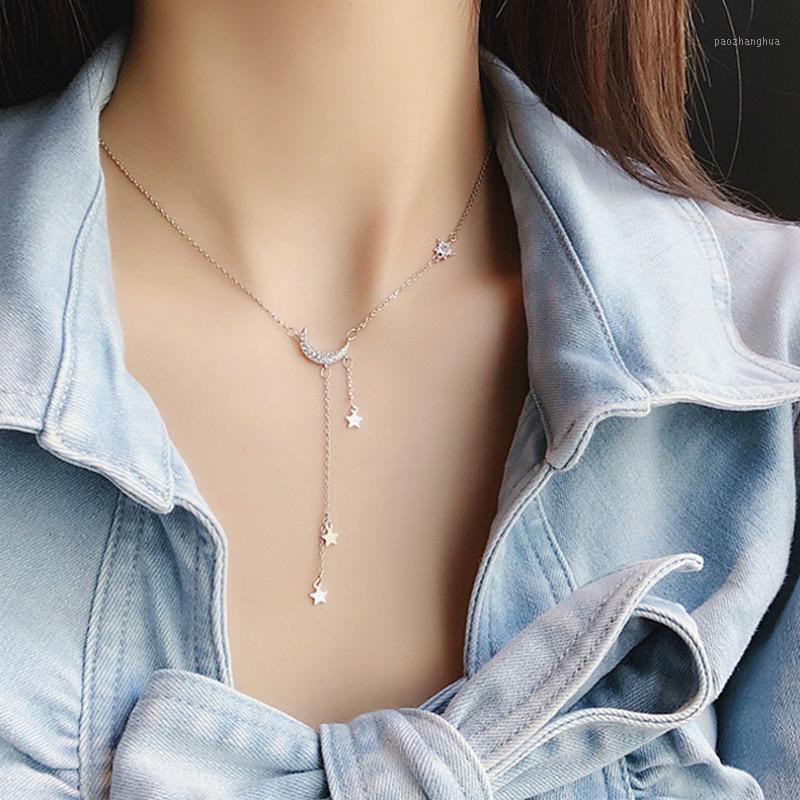 Style Simple Temperament Stars Moon Necklace Fashion Sweet Tassel Women's Banquet Wear Jewelry Chains, Silver
Style Simple Temperament Stars Moon Necklace Fashion Sweet Tassel Women's Banquet Wear Jewelry Chains, Silver