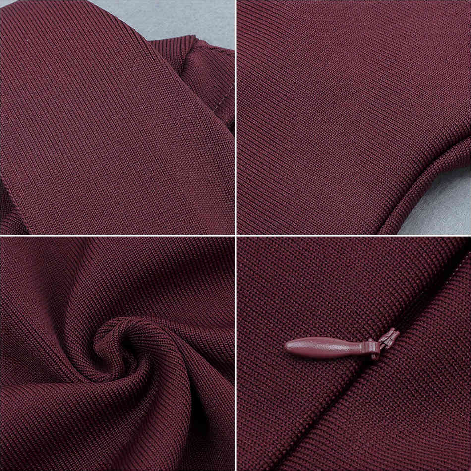Summer One Shoulder Bodycon Bandage Dress Sexy Short Sleeve Club Wear Wine Red Celebrity Evening Party Vestidos 210423