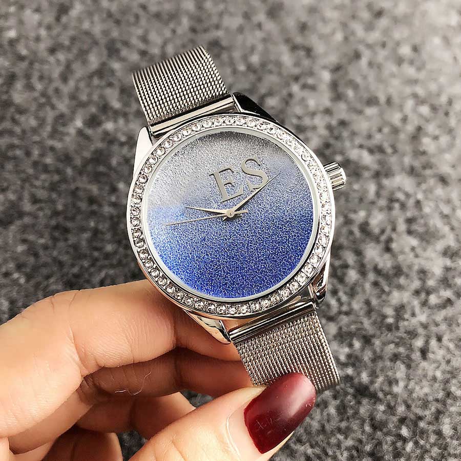 Brand Watch Women Girl Crystal Big Letters Style Metal Steel Band Quartz Wrist Watches GS18, Silver black
Brand Watch Women Girl Crystal Big Letters Style Metal Steel Band Quartz Wrist Watches GS18, Silver black
