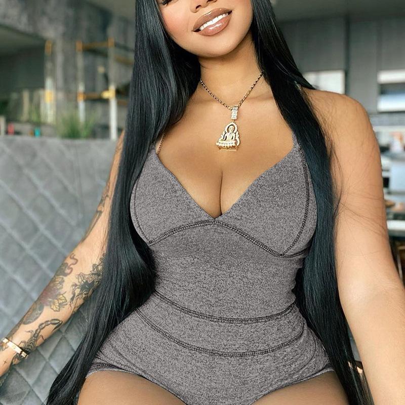 Women's T-Shirt Sexy V-Neck Jumpsuit Summer Suspenders Push Up Female Rompers 2021 Fashion Casual Workout Women, White
Women's T-Shirt Sexy V-Neck Jumpsuit Summer Suspenders Push Up Female Rompers 2021 Fashion Casual Workout Women, White