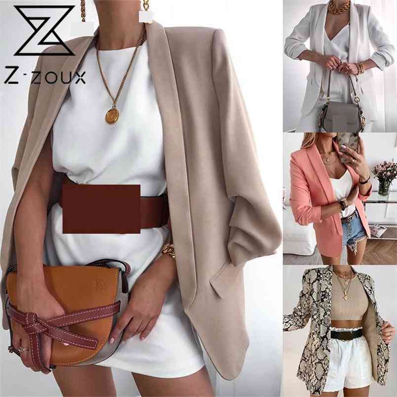 GetSpring Women Blazer Temperament Ladies Black Coat Long Sleeve Women's Slim Suit Jacket Fashion Autumn 210513