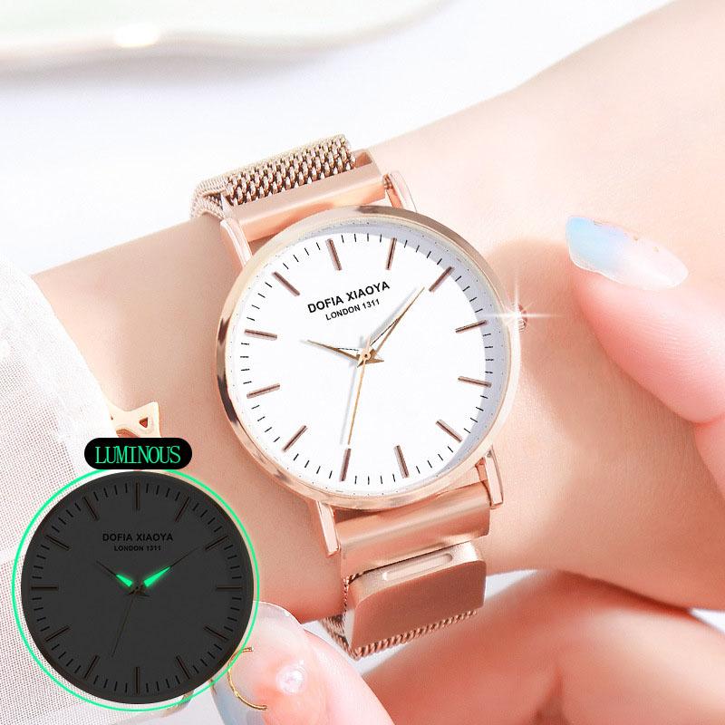Wristwatches 2021 Creative Starry Sky Watch Women Watches Magnet Luminous Clock Ladies Stainless Steel Wrist Waterproof Rose Gold Hour, Leather black
Wristwatches 2021 Creative Starry Sky Watch Women Watches Magnet Luminous Clock Ladies Stainless Steel Wrist Waterproof Rose Gold Hour, Leather black