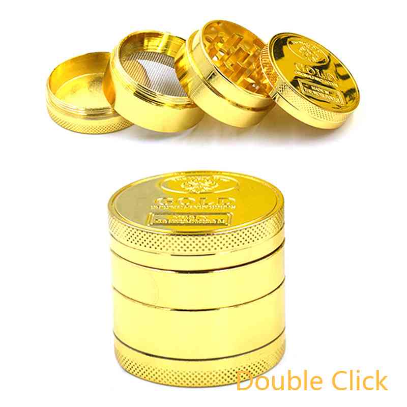 Zinc alloy Cigarette Mill 4-layer Metal Smoking Accessories CigaretteS breaker tuhao gold grass cutter diameter 40mm
Zinc alloy Cigarette Mill 4-layer Metal Smoking Accessories CigaretteS breaker tuhao gold grass cutter diameter 40mm