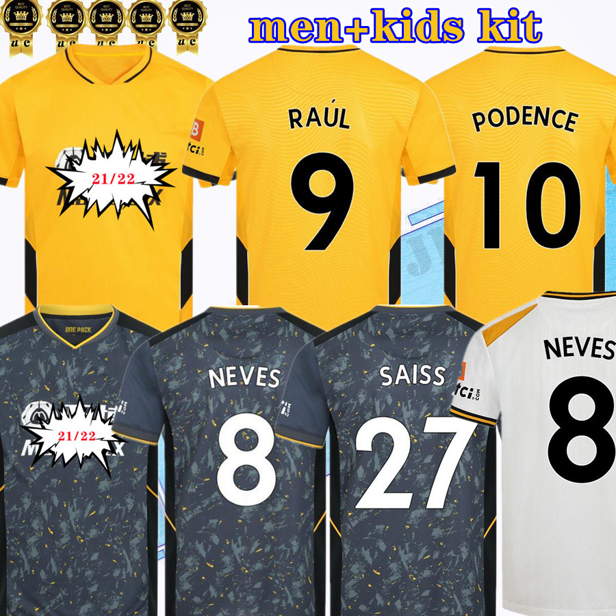 21 22 WOlves Soccer Jersey third WoLverhampton Wanderers SEMEDO RAUL NETO NEVES 2021 2022 Boly J.OTTO PODENCE FAIO SILVA Football Shirts SAI, Black;yellow
21 22 WOlves Soccer Jersey third WoLverhampton Wanderers SEMEDO RAUL NETO NEVES 2021 2022 Boly J.OTTO PODENCE FAIO SILVA Football Shirts SAI, Black;yellow