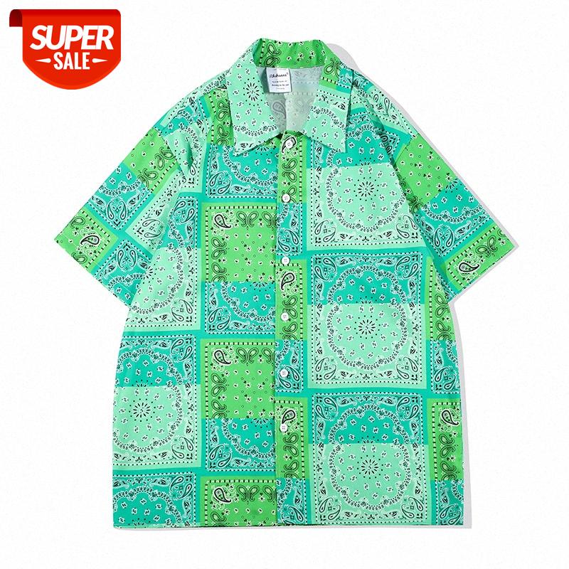 Street retro cashew flower color matching short-sleeved shirt men loose oversize hip-hop #KT6p, White;black
Street retro cashew flower color matching short-sleeved shirt men loose oversize hip-hop #KT6p, White;black