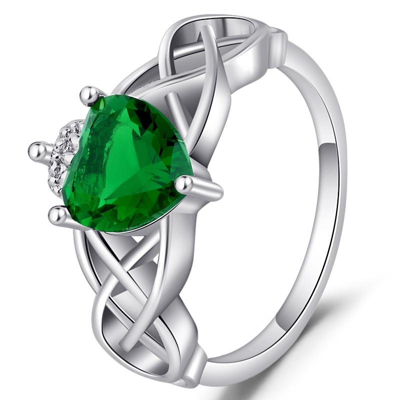 Cluster Rings Simple Heart Shaped Green Crystal Ring Fashion Personality Female Factory Wholesale
Cluster Rings Simple Heart Shaped Green Crystal Ring Fashion Personality Female Factory Wholesale