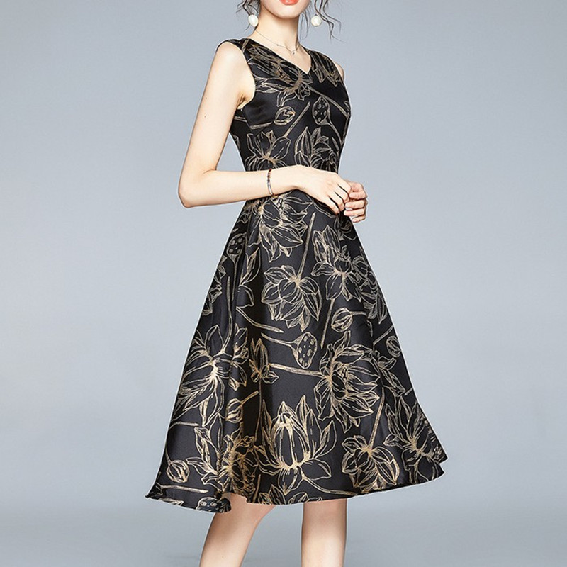 Summer Fit and Flare Embroidery Jacquard Dress Women Elegant Floral Print O Neck Sleeveless Vest Slim Party 210525, Picture color
Summer Fit and Flare Embroidery Jacquard Dress Women Elegant Floral Print O Neck Sleeveless Vest Slim Party 210525, Picture color