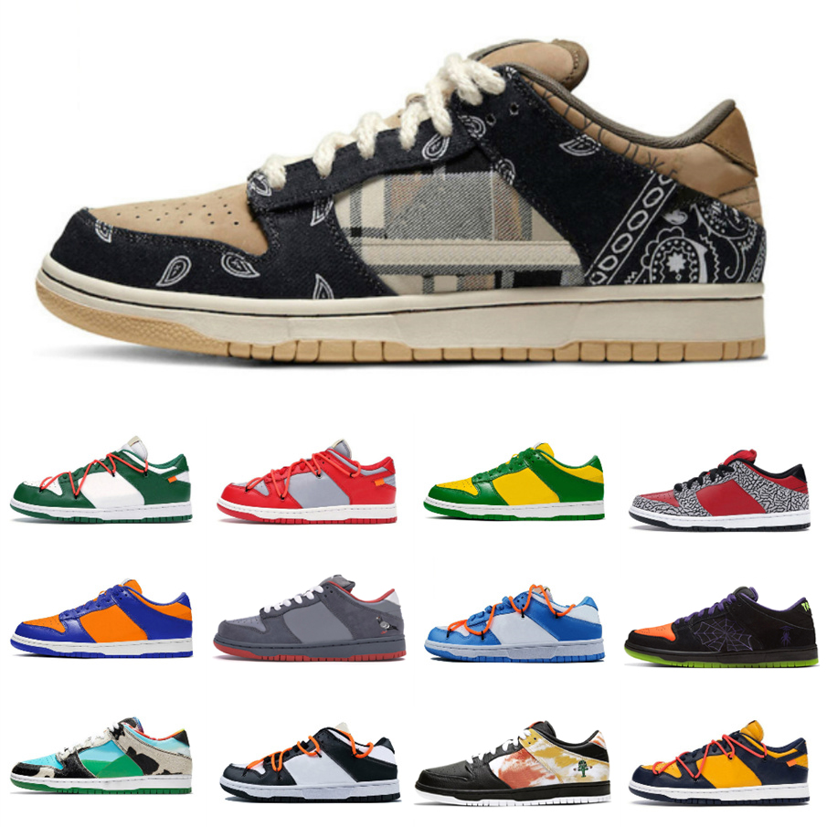 Fashion Low Dunks SB Shoes Chunky Dunky Varsity Royal Travis Scotts SP Brazil Platform Night of Mischief Champ Colors Cactus Jack Sneakers, Shoebox