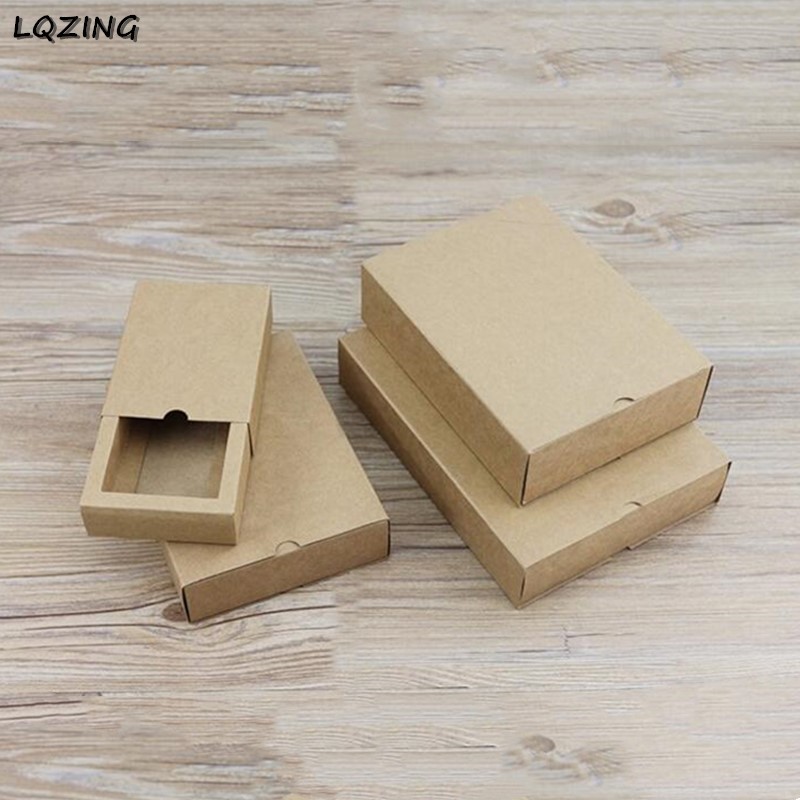 20pcs white/black/kraft packaging for underwear, gift box, sliding shape gift box drawer new year gift 210325