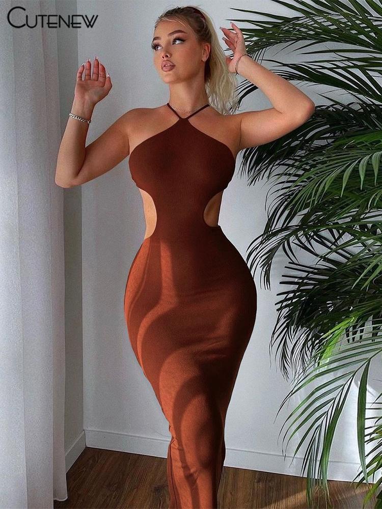 Casual Dresses Cute Solid Elegant Knitted Sleeveless Bodycon Maxi Women 2022 Summer Backless Stretchy Slim Lady Party Outfits, Black;gray
Casual Dresses Cute Solid Elegant Knitted Sleeveless Bodycon Maxi Women 2022 Summer Backless Stretchy Slim Lady Party Outfits, Black;gray