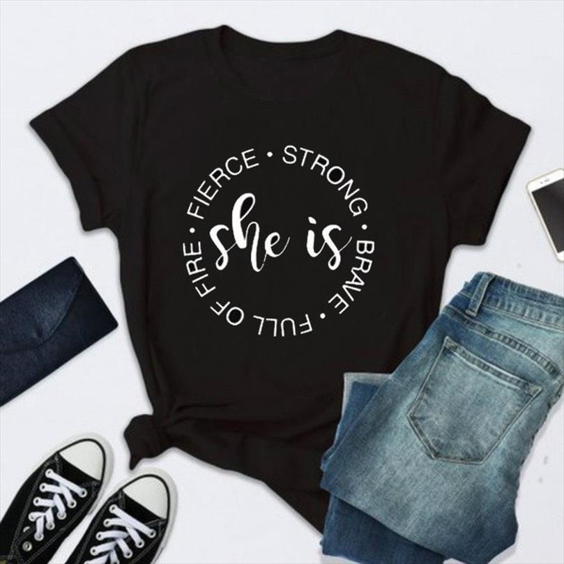 she is strong letter print mens men short sleeve o neck loose ladies summer tee camisetas, White;black
she is strong letter print mens men short sleeve o neck loose ladies summer tee camisetas, White;black