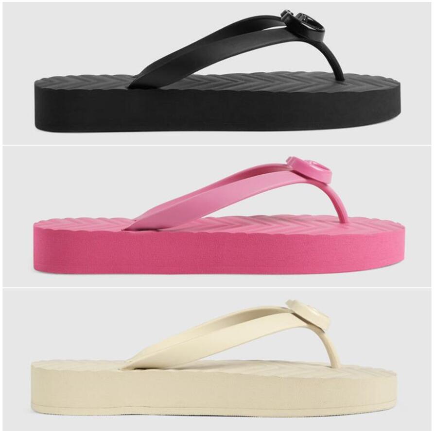 2021da summer flat sandals new men's and women's shoes, Black