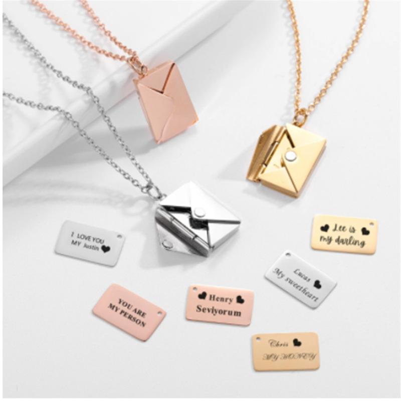 Chains Love Letter Envelope Pendant Necklace Stainless Steel Jewelry Valentine Day Gift For Women Girls Metal, Silver
Chains Love Letter Envelope Pendant Necklace Stainless Steel Jewelry Valentine Day Gift For Women Girls Metal, Silver