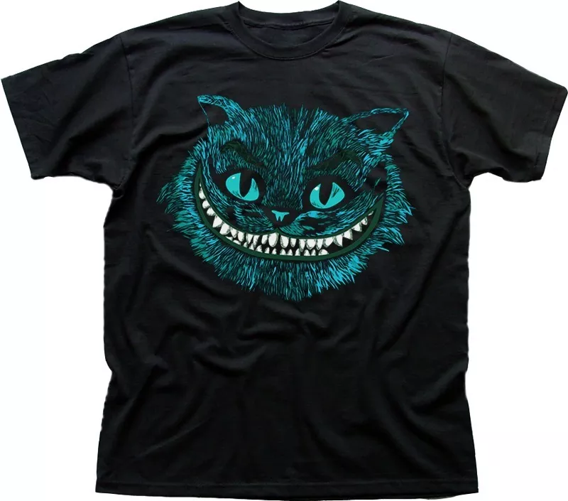CHESHIRE Cat blue Alice in Wonderland All Mad here Hatter black t-shirt 9583, White;black
CHESHIRE Cat blue Alice in Wonderland All Mad here Hatter black t-shirt 9583, White;black