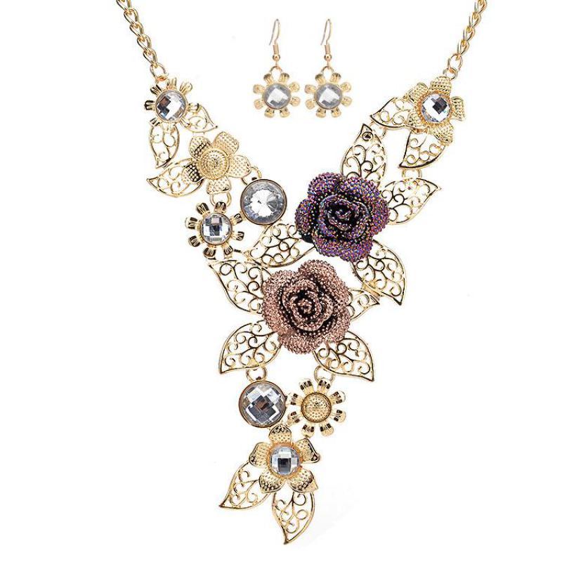 Earrings & Necklace European American Vintage Jewelry Sets Flower Acrylic Crystal Drop Jewellery For Women Earing Wholesale J, Silver
Earrings & Necklace European American Vintage Jewelry Sets Flower Acrylic Crystal Drop Jewellery For Women Earing Wholesale J, Silver