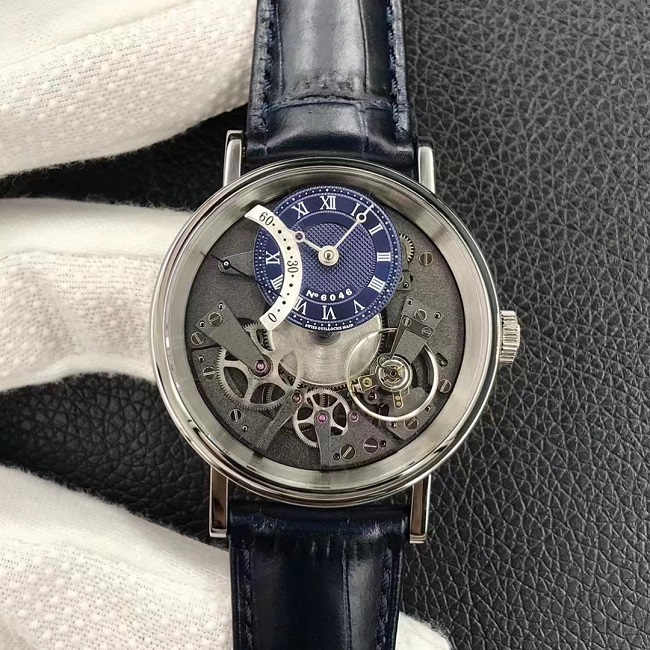 40mm automatic Retrograde men watch 7097 ZF TOP quality genuine Leather Strap sapphire crystal waterproof mechanical wristwatch