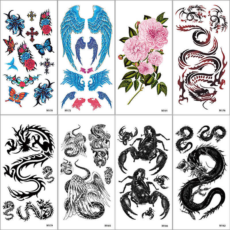 Classic Black Butterfly Dragon Women Men Temporary Waterproof Tattoo Sticker Watercolor Wings Body Art Geometric Fake Tatoo
Classic Black Butterfly Dragon Women Men Temporary Waterproof Tattoo Sticker Watercolor Wings Body Art Geometric Fake Tatoo