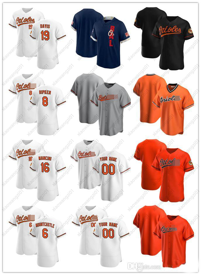 Custom Jersey Mens women 8 Cal Ripken Jr. 16 Trey Mancini 19 Chris Davis 6 Ryan Mountcastle Baseball Jerseys
Custom Jersey Mens women 8 Cal Ripken Jr. 16 Trey Mancini 19 Chris Davis 6 Ryan Mountcastle Baseball Jerseys