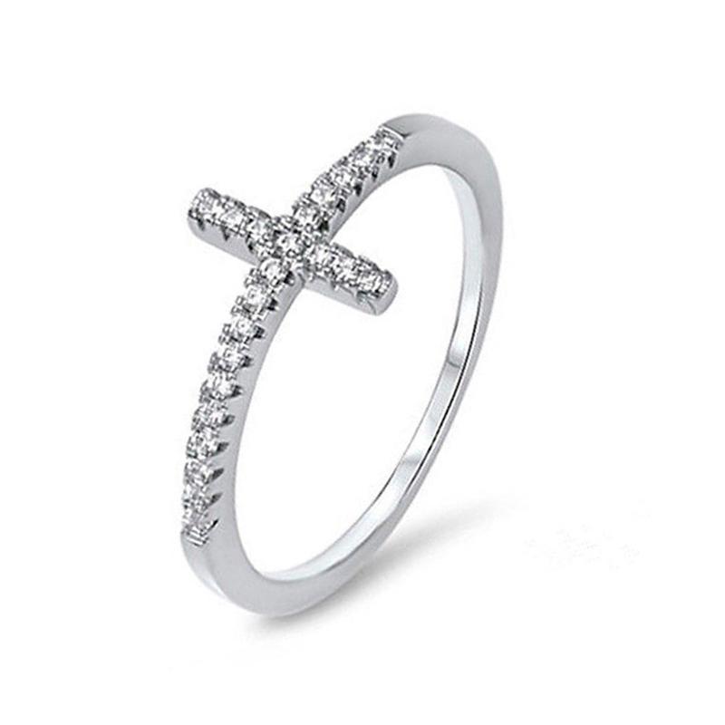 Exquisite Silver Plated Ring For Women Eternity Christian Cross Fashion Party Gifts Jewelry Cluster Rings
Exquisite Silver Plated Ring For Women Eternity Christian Cross Fashion Party Gifts Jewelry Cluster Rings