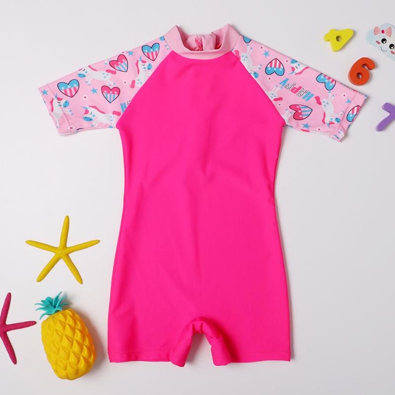 Surf Rash Guard Short Sleeve Girl Swimsuit One Piece Swimwear Little Bathing Suit 2-8 Years Beachwear Bodysuit One-Piece Suits
Surf Rash Guard Short Sleeve Girl Swimsuit One Piece Swimwear Little Bathing Suit 2-8 Years Beachwear Bodysuit One-Piece Suits