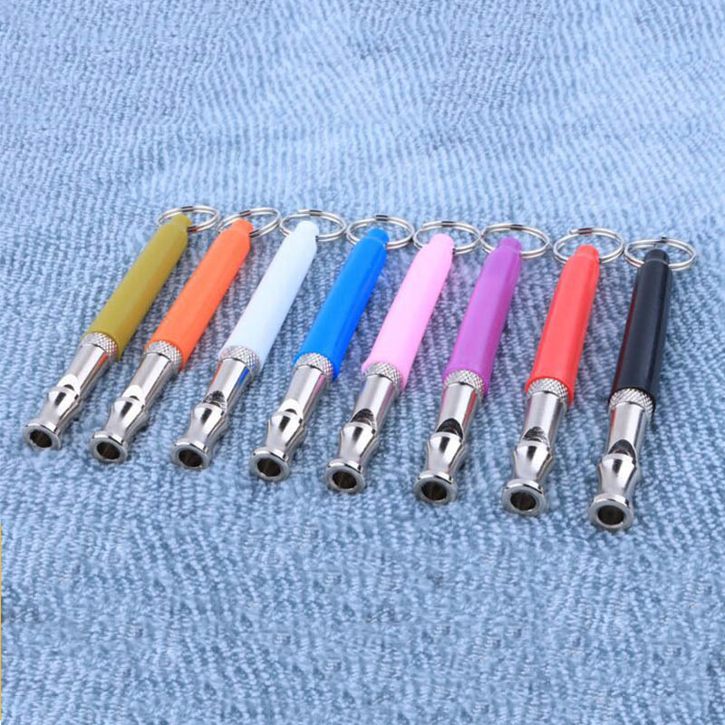 Anti Bark Ultrasonic Sound Interactive Tools Adjustable Pets Supplies Dogs Training Flute Dog Training Whistle Metal 1 PC