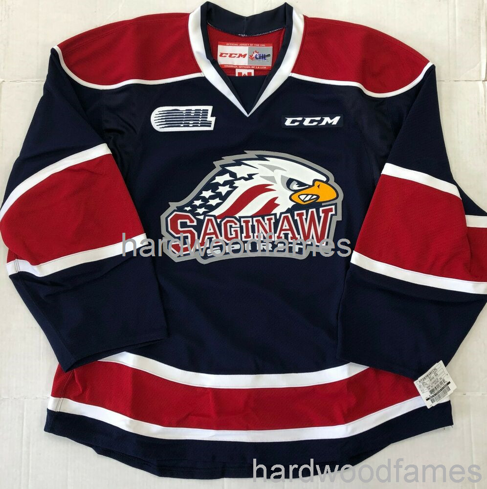 Stitched New CCM Saginaw Spirit Hockey Player Jersey OHL CHL custom any name number, Blue
Stitched New CCM Saginaw Spirit Hockey Player Jersey OHL CHL custom any name number, Blue