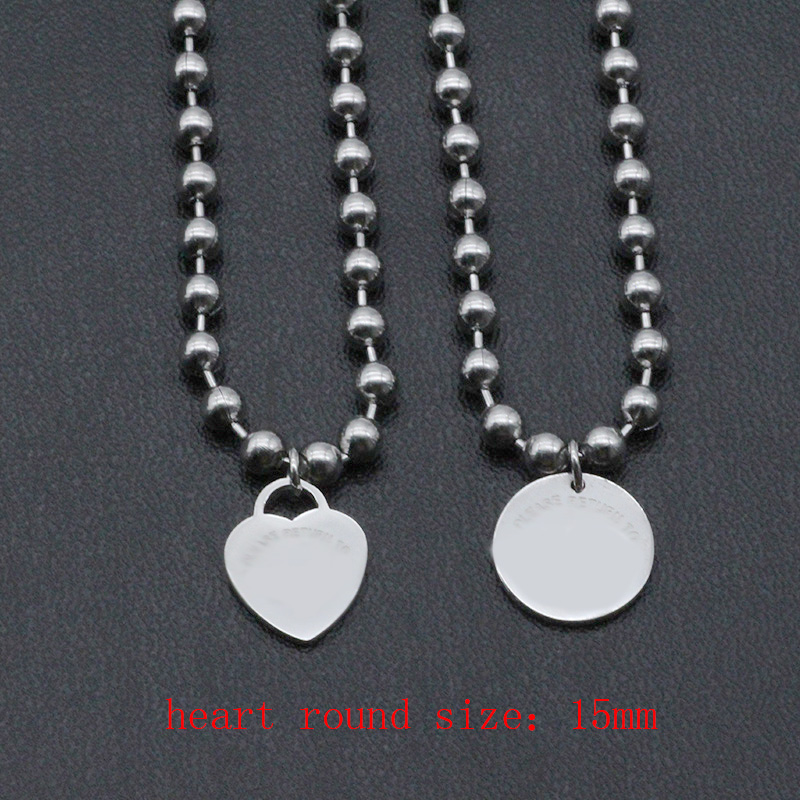 LOGO Luxury heart Necklaces women stainless steel round pendant jewelry on the neck Valentine Day couple gifts for girlfriend Accessories wholesale
LOGO Luxury heart Necklaces women stainless steel round pendant jewelry on the neck Valentine Day couple gifts for girlfriend Accessories wholesale