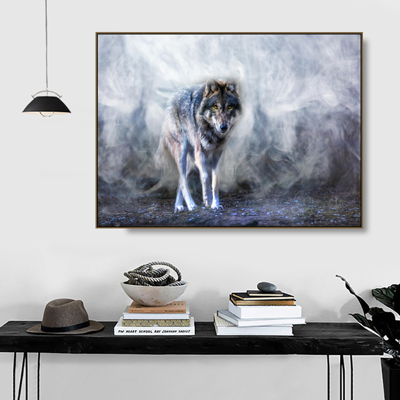 Wolf Clouds Poster Wall Art For Living Room Animal Decorative Pictures Modern Home Decor Canvas Painting NO FRAME