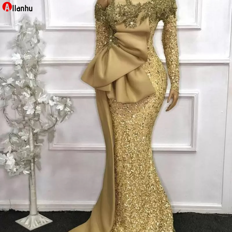2022 Elegant African Long Sleeves Lace Mermaid Evening Dresses gold See Through Full Sleeves Beaded Prom Gowns Robe De Soiree WJY591, Lavender
2022 Elegant African Long Sleeves Lace Mermaid Evening Dresses gold See Through Full Sleeves Beaded Prom Gowns Robe De Soiree WJY591, Lavender