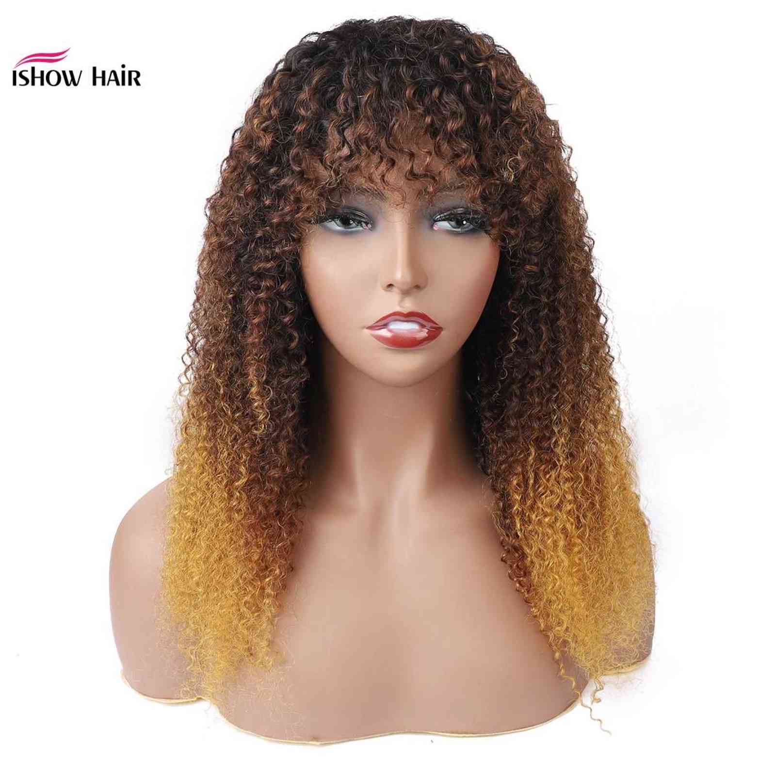 Ishow Brazilian Kinky Human Hair Wigs with Bangs 1b427 Ombre Color Bla Brown Peruvian None Lace Wig Indian Malaysian for Women All Ag, Peruvian hair
Ishow Brazilian Kinky Human Hair Wigs with Bangs 1b427 Ombre Color Bla Brown Peruvian None Lace Wig Indian Malaysian for Women All Ag, Peruvian hair