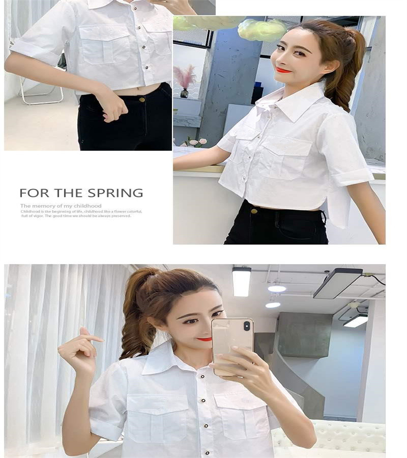 Women's T-Shirt White With Black Letter Embroidery Short Sleeve Loose Top Blouse Female