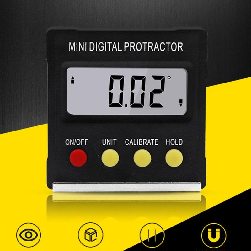 Repair Tools & Kits 1pc Black Mini Digital Protractor Electronic Inclinometer Angle Gauge 360 Tilt Level Box Vertical Magnetic Measuring
Repair Tools & Kits 1pc Black Mini Digital Protractor Electronic Inclinometer Angle Gauge 360 Tilt Level Box Vertical Magnetic Measuring