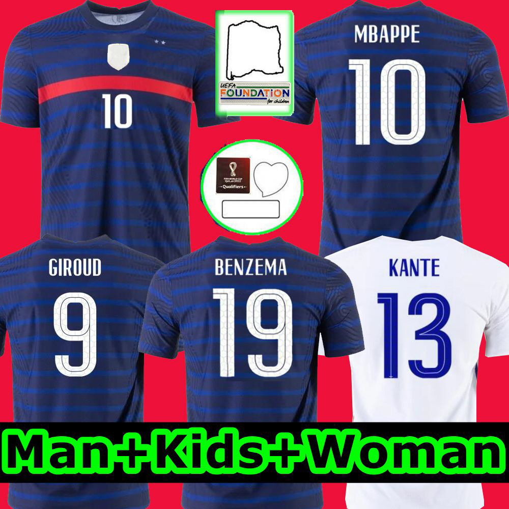 2021 france Retro soccer jerseys BENZEMA MBAPPE GRIEZMANN POGBA 21 22 national team final francia maillot de foot varane Football shirts kante fans kids, 2021 away man+patch
2021 france Retro soccer jerseys BENZEMA MBAPPE GRIEZMANN POGBA 21 22 national team final francia maillot de foot varane Football shirts kante fans kids, 2021 away man+patch