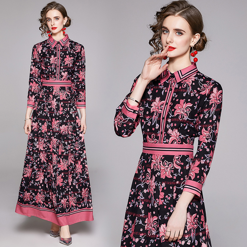 Dropshipping Spring Summer Fall Runway Vintage Floral Print Collar Long Sleeve Empire Waist Women Ladies Casual Party Maxi Beach Luxury Fashion Dress, Black;gray
Dropshipping Spring Summer Fall Runway Vintage Floral Print Collar Long Sleeve Empire Waist Women Ladies Casual Party Maxi Beach Luxury Fashion Dress, Black;gray