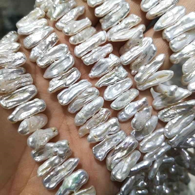 Natural Baroque Pearl White Middle Hole Strip Loose For Jewelry Making DIY Bracelet Necklace Handmade Spacer Beads 14.5''
Natural Baroque Pearl White Middle Hole Strip Loose For Jewelry Making DIY Bracelet Necklace Handmade Spacer Beads 14.5''