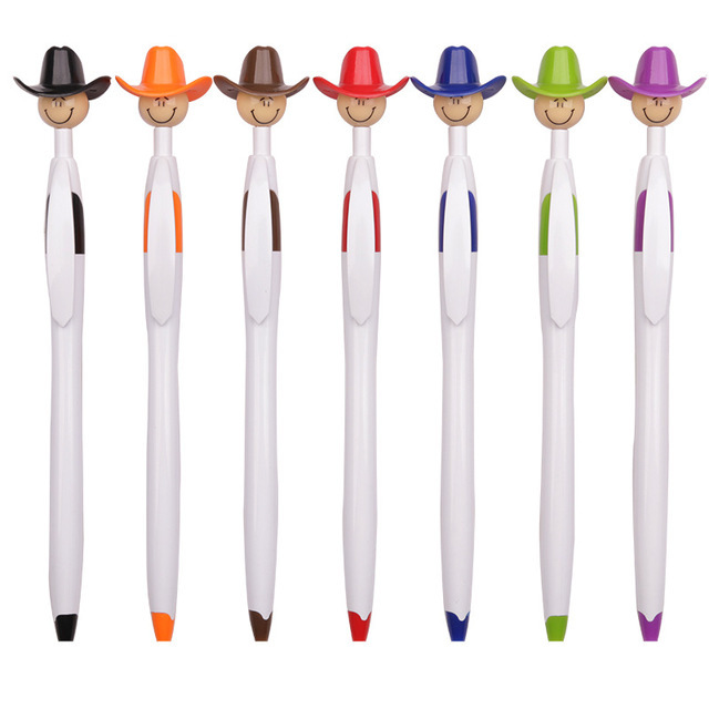 smile Assorted Color Dark face Top Topper mop man head west cowboy cap hat plastic ball pen Novelty Kawaii School Statio965A, Blue;orange
smile Assorted Color Dark face Top Topper mop man head west cowboy cap hat plastic ball pen Novelty Kawaii School Statio965A, Blue;orange