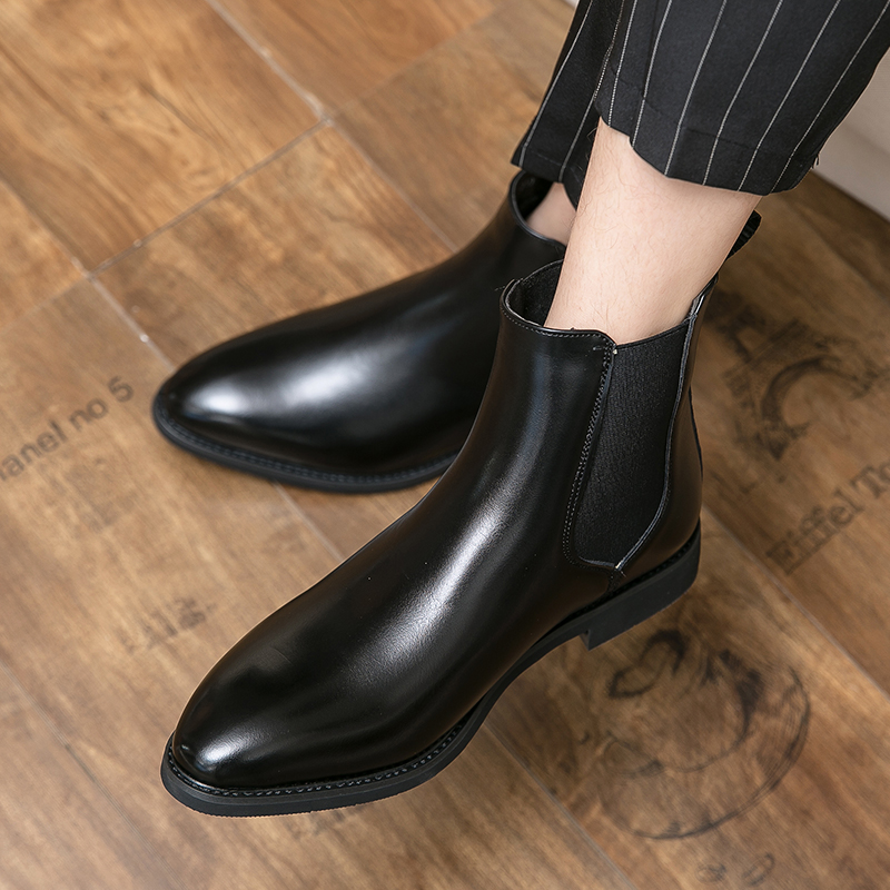Chelsea Men Shoes Fashion Boots Pu Leather Slip-on Ankle Pointed Toe Low Heel Male Casual Classic Retro Style Comfortable TV809, Brown
Chelsea Men Shoes Fashion Boots Pu Leather Slip-on Ankle Pointed Toe Low Heel Male Casual Classic Retro Style Comfortable TV809, Brown