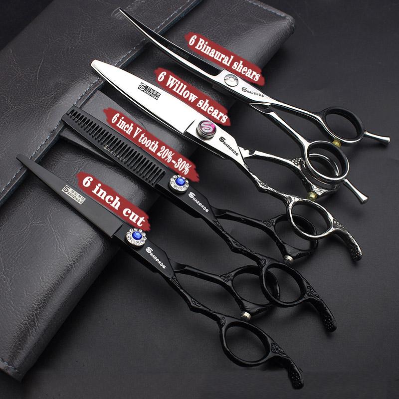 Hair Scissors 6 Inch Left-handed Hairdressing Special Hairdresser And Beauty Salon Free Thin Custom Logo