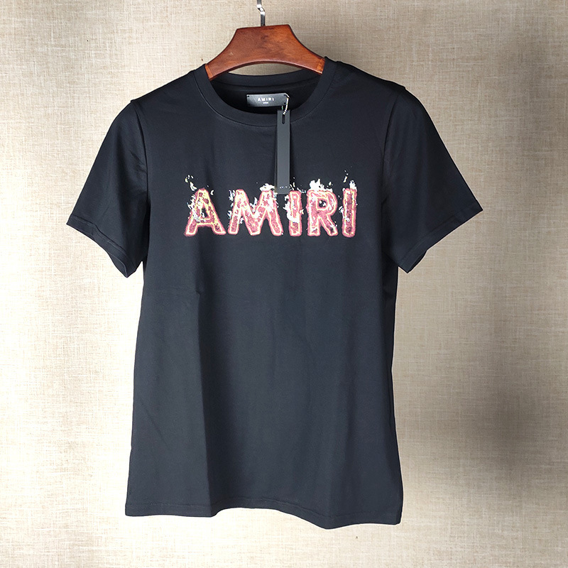 AMI summer 19ss flame short sleeve men's and women's fashion brand loose T-shirt, White
AMI summer 19ss flame short sleeve men's and women's fashion brand loose T-shirt, White