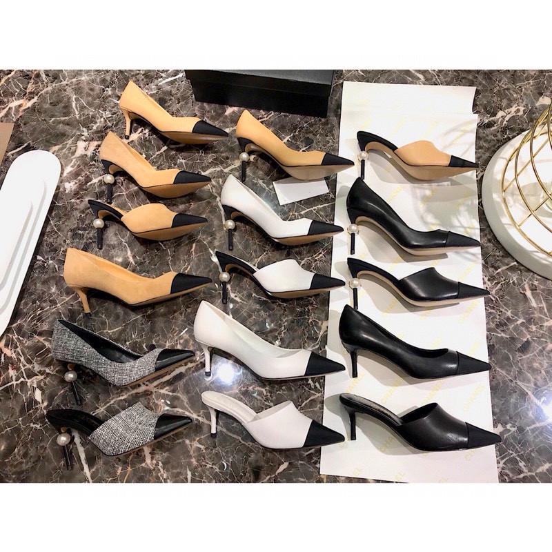 Spring And Summer Ladies High Heels Pearl Pointed Toe Color Matching Stiletto Fashion Party Slippers, Black
Spring And Summer Ladies High Heels Pearl Pointed Toe Color Matching Stiletto Fashion Party Slippers, Black