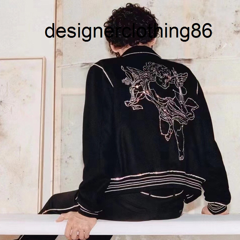 mans jacket designer amriy autumn winter show men' wool embroidered Cupid Angel Crystal heavy 8FQX, Black
mans jacket designer amriy autumn winter show men' wool embroidered Cupid Angel Crystal heavy 8FQX, Black