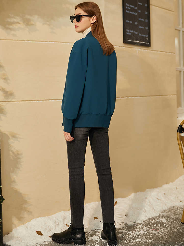 Minimalism Winter Women's Cotton Coat Fashion OLstyle Solid Stand Collar Thick Female Jacket Causal 12030548 210527