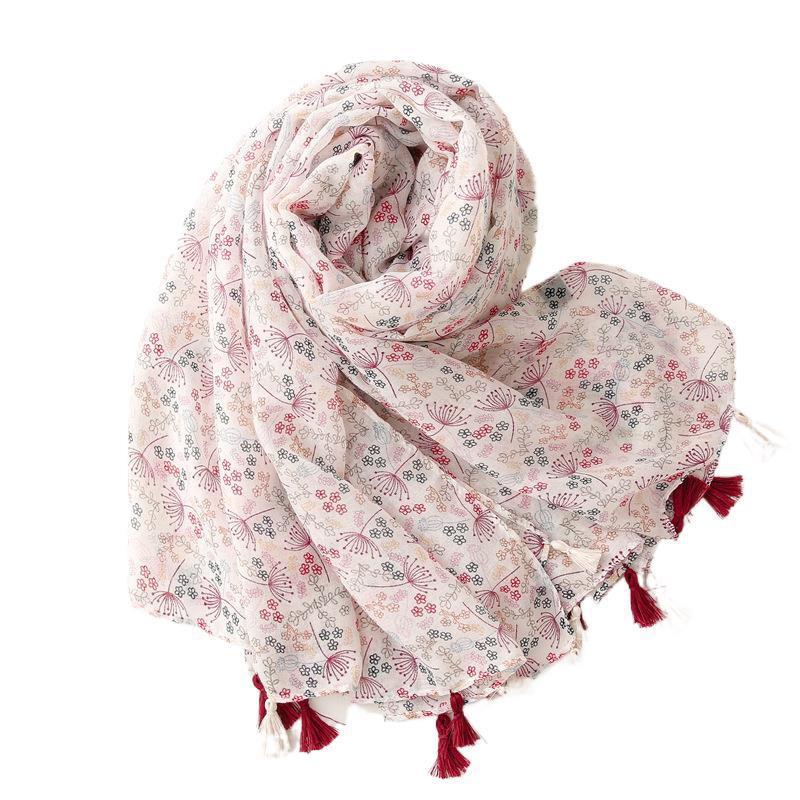 Scarves Soft Cotton Handfeeling Women Shawl Printing Hight Quality Hijab Scarf Wholesales Pashmina Female Bandana
