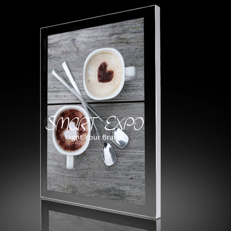 Magnetic Suction Poster Picture Frame Advertising Display Light Box for Ad Promotion with Wooden Case Packing (40*60cm)